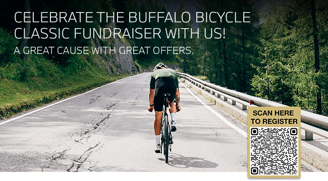 Celebrate the Buffalo Bicycle Classic Fundraiser with us! A Great cause with great offers.