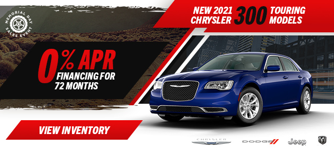 0% APR Financing for 72 Months on New 2021 Chrysler 300 Touring models