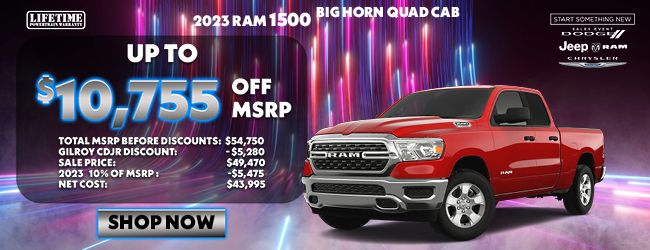 2023 Ram 1500 BIG HORN QUAD CAB offer