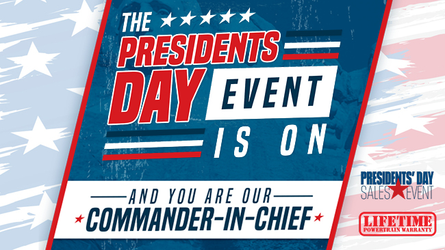 The Presidents day event is on and you are our Commander-In-Chief