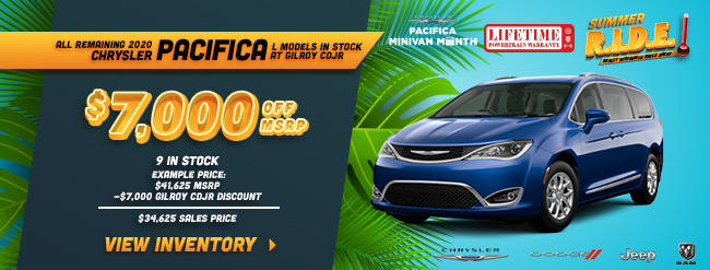 all remaining 2020 Chrysler Pacifica L models in stock