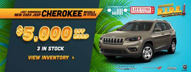 last remaining New 2020 Jeep Cherokee models in stock