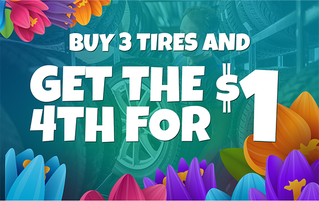 Buy 3 tires and get the 4th for $1