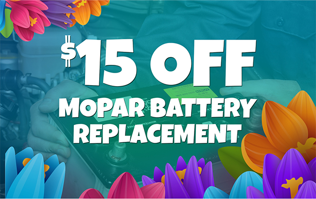 $15 off mopar battery replacement