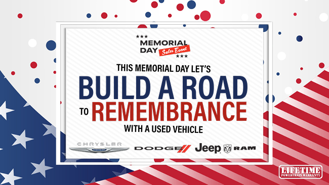 build a road to remembrance with a used vehicle - Drive new at Gilroy CDJR