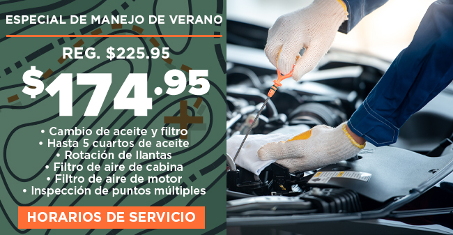 especial de manejo de verano