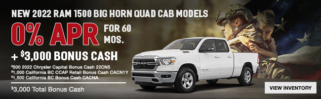 2022 RAM 1500 big horn quad cab
