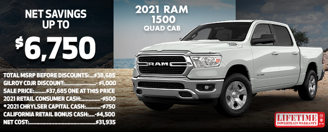 2021 RAM 1500 QUAD CAB