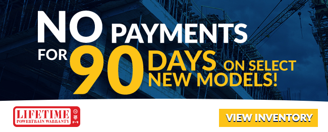 No payments for 90 days on select New models!