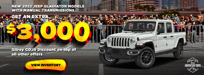 Jeep Gladiator with manual transmissions on special