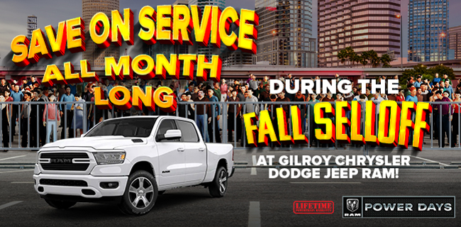 Save on service all month long - during the Fall Selloff