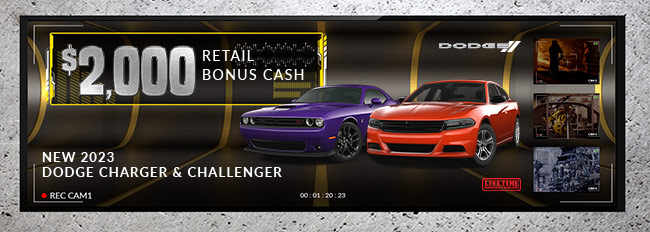 2023 Dodge Charger and Dodge Challenger special retail bonus cash offer