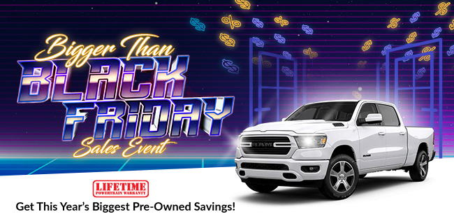 Bigger than Black Friday Sales Event - Get this years biggest Pre-Owned Savings