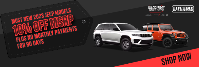 Most new 2023 Jeep Models 10% off MSRP