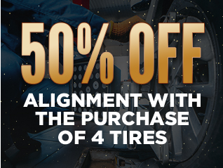 Alignment with the purchase of 4 tire