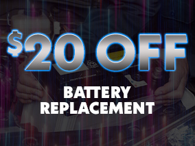 $20 off battery replacement service