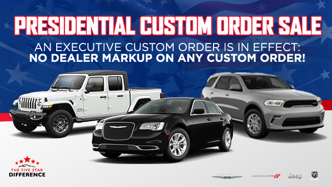 Presidential Custom Order Sale