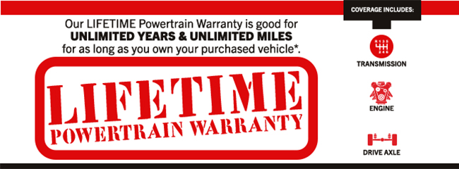 lifetime powertrain warranty banner