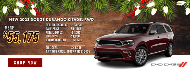 Special offer on 2022 Dodge Durango