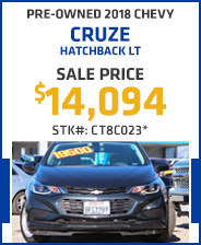 Pre-Owned 2018 Chevy Cruze HATCHBACK