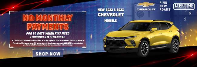 No monthly payments on 2022 and 2023 Chevrolet models