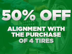 Alignment with the purchase of 4 tires