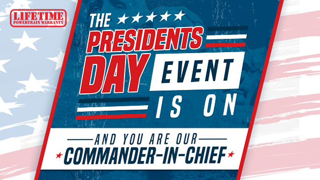 the presidents day event is on and you are our commander in chief