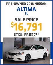 Pre-Owned 2018 Nissan Altima SL