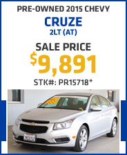 Pre-Owned 2015 Chevy Cruze
