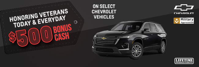 Honoring Veterans - On Select Chevrolet Vehicles