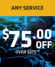 $75.00 off any service over $375.00