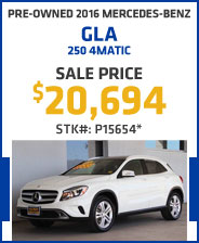 Pre-Owned 2016 Mercedes-Benz GLA