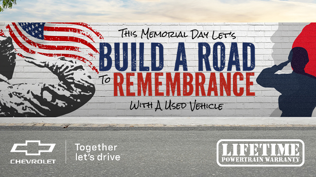 This Memorial Day Lets Build a Road to Remembrance with a used Vehicle