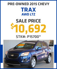 Pre-Owned 2015 Chevy Trax  AWD LTZ