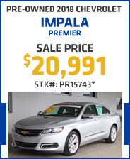 Pre-Owned 2018 Chevrolet Impala 