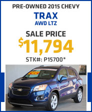 Pre-Owned 2015 Chevy Trax