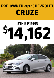 PRE-OWNED 2017 CHEVROLET CRUZE