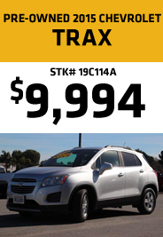 PRE-OWNED 2015 CHEVROLET TRAX