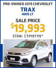 Pre-Owned 2019 Chevrolet Trax 4WD LT 