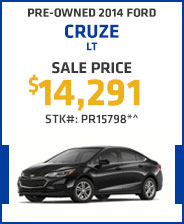 Pre-Owned 2018 Chevrolet Cruze LT