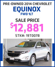 Pre-Owned 2014 Chevrolet Equinox FWD 1LT