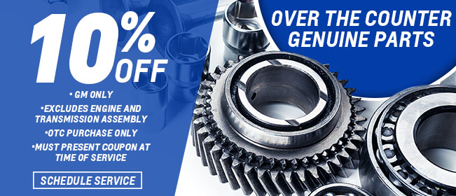 10% OFF Over the Counter Genuine Parts
