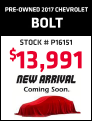 Pre-Owned 2017 Chevrolet Bolt