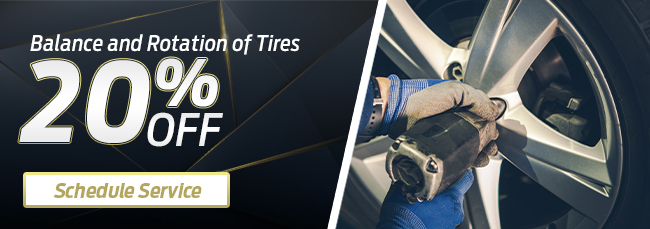 20% off Balance and Rotation of Tires 
