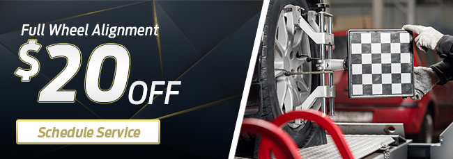 $20 off of Four-Wheel Alignment 