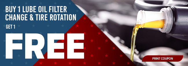 Buy 1Lube Oil Filter Change & Tire Rotation Get 1 Free