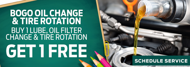 Buy 1 Get 1 FREE Oil Filter Change & Tire Rotation