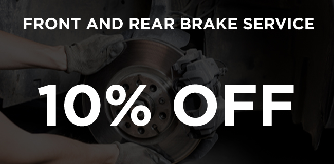 front and rear brake service special offer