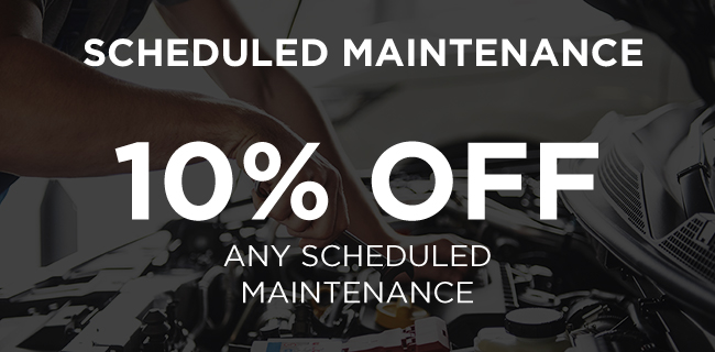 10% off scheduled maintenance offer. See dealer for details.