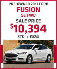 Pre-Owned 2013 Ford Fusion SE FWD 